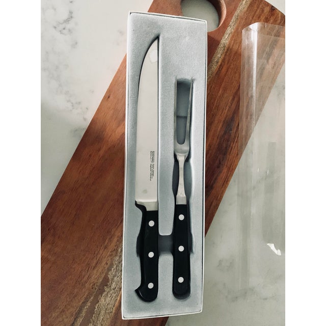 Metal Carving Knife Stainless Set by Solingen Germany Rostfrei Eisgehartet For Sale - Image 7 of 10