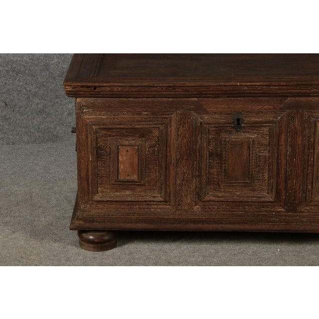 Antique Small Baroque Chest in Oak, 1750 For Sale - Image 12 of 18