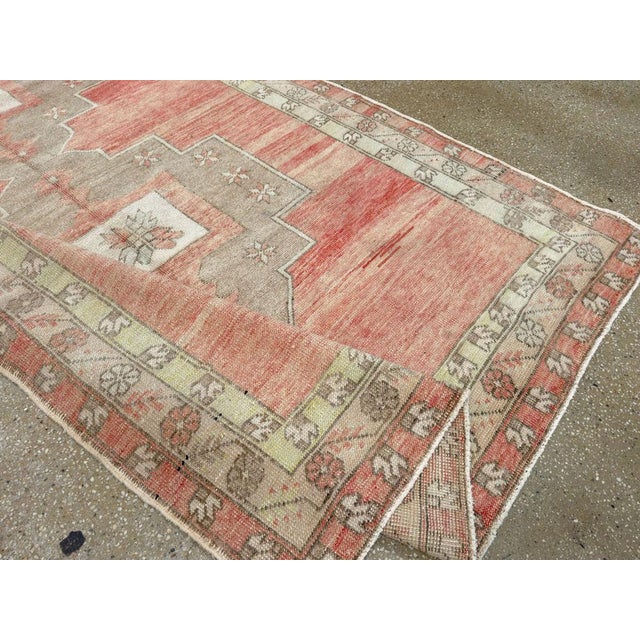 Galerie Shabab Collection Mid-20th Century Turkish Anatolian Wide Gallery Runner For Sale - Image 9 of 10