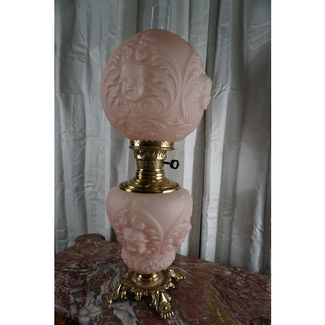 Bring timeless Victorian elegance to your collection with this stunning antique banquet oil lamp featuring beautifully...