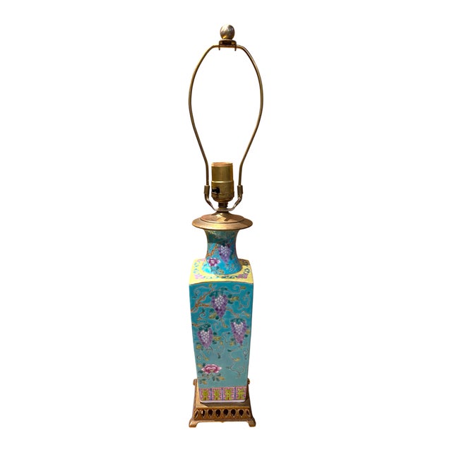 Antique Chinese Famille Rose Empress Cixi “Dayazhai” Lamp - Republic Period For Sale - Image 4 of 14