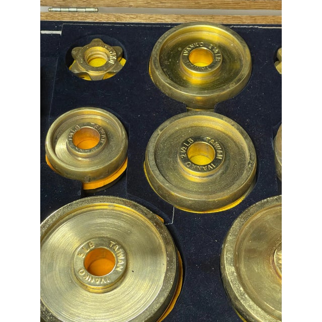 Gold 1980’s Ivanko 22 Karat Gold Plated Weight Set For Sale - Image 8 of 13