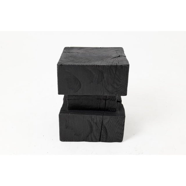 Sculptural Hardwood Side Table by Logniture For Sale - Image 10 of 11