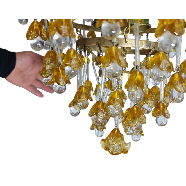 Murano Waterfall Lamp from Venini, 1960s, in Very Good conditions. Designed 1960 to 1969 I have official proof of...