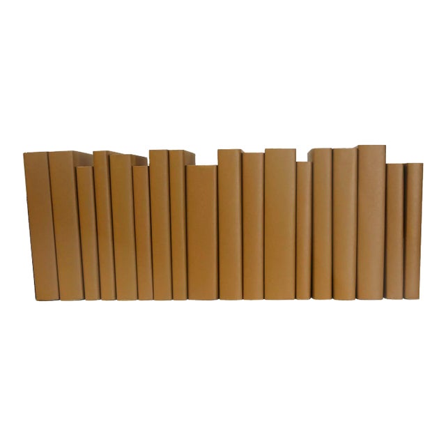 Decorative Books - Pecan Paper Wrapped Books - Brown Books By The Foot For Sale