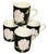 Set of 4 Tiffany & Co Porcelain Coffee Mugs Mrs. Delany's Flowers by Sybil Connolly