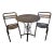 Vintage French Industrial Bistro Table & Chairs For Sale