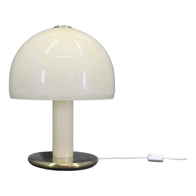 Vintage Italian Glass Mushroom Table Lamp, 1970s For Sale