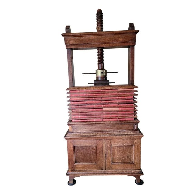 English 70% Off! Mid 1800's, Large, European Free-Standing Book Press For Sale - Image 3 of 9