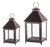 Footed Iron Metal Lantern (Set of 2) For Sale