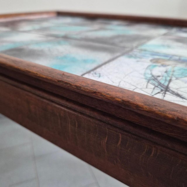 Vintage Scandinavian Side Table in Teak and Ceramic by Frits Henningsen, 1940 For Sale - Image 6 of 15