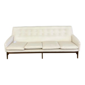1960s Mid-Century Modern Arne Vodder White Leather Couch
