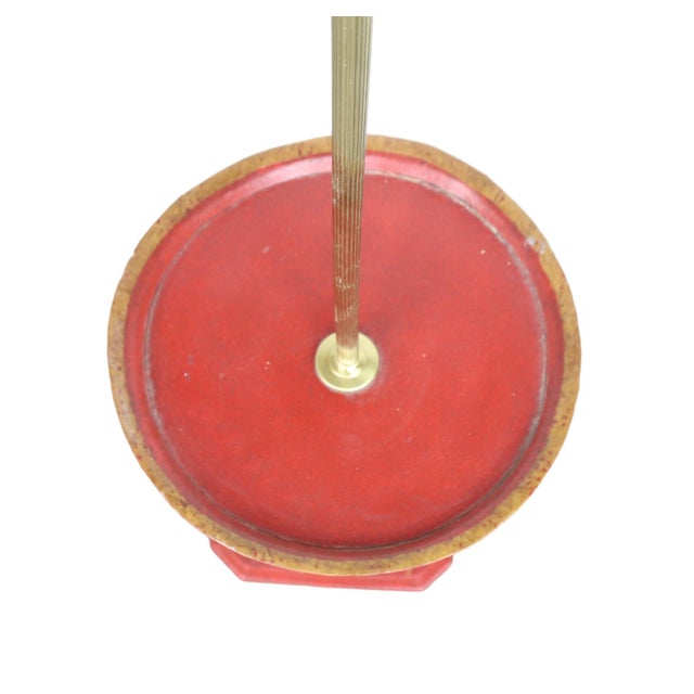 Vintage Hand-Painted Red Flowerpot Floor Lamp For Sale In New York - Image 6 of 7