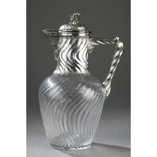 Ewers in Silver and Crystal, 19th Century, Set of 4 For Sale - Image 6 of 15