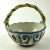 Fitz and Floyd Fitz & Floyd Majolica Style Ceramic Top Handle Bowl Basket For Sale - Image 4 of 11