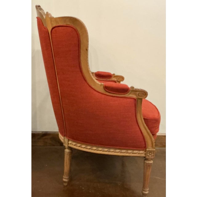 French Vintage Louis XV Style Bergere For Sale - Image 3 of 5