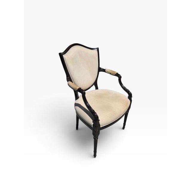 2000 - 2009 Gianfranco Ferre Home Regency Style Arm Chair For Sale - Image 5 of 9
