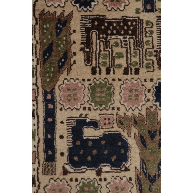 Late 20th Century Contemporary Folk Pictorial Wool Rug Inspired by Märta Måås-Fjetterström by Rug & Kilim, India "Hästhagen" For Sale - Image 5 of 10