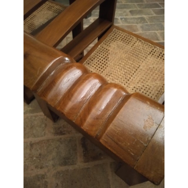 Chestnut & Vienna Straw Living Room Set, Set of 3 For Sale - Image 14 of 17