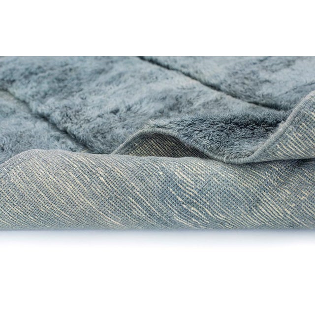 Textile Premium Hand-Knotted Moroccan Wool Rug | 7'10" X 6'1" | One of a Kind For Sale - Image 7 of 9