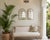 Pair of Vintage Architectural Arched Iron Windowpane Mirrors in Whitewashed Gray For Sale - Image 10 of 12