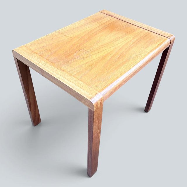 Contemporary Mid-Century Teak and Beech Nesting Tables, 1960s, Set of 2 For Sale - Image 3 of 9