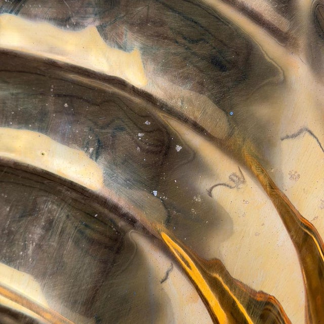 Large Sculptural Shell Centerpiece in Glazed Ceramic, 1970s For Sale - Image 12 of 14