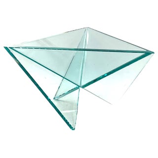 Vintage Italian Molded Glass Bowl, 1980s For Sale