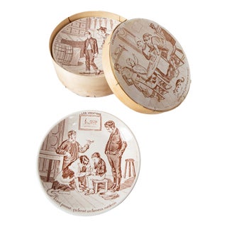 Les Vocations Plates from Sarreguemines, 1920, Set of 6 For Sale