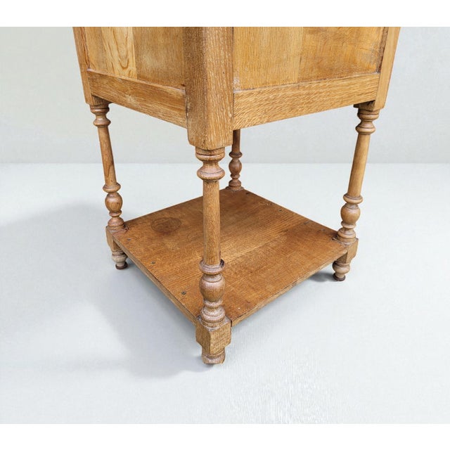 French Provincial Handcrafted Nightstand with Marble Top, 1920s For Sale - Image 11 of 12