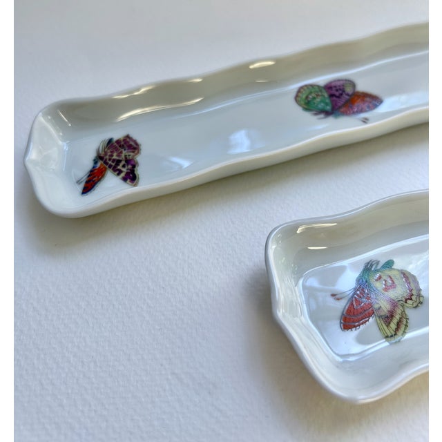 Pair of Limoges Chinoiserie White Porcelain Trays by Andre Prevot For Sale - Image 10 of 18
