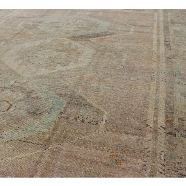 Vintage Hand Knotted Turkish Oushak Neutral Colors Rug For Sale In Atlanta - Image 6 of 8