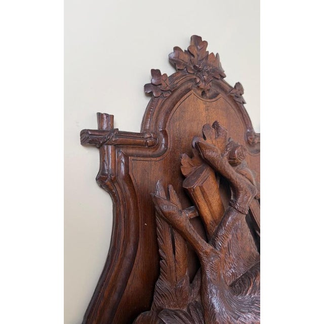 Black Forest Hunting Plaque attributed to Johann Flück, 1880 For Sale - Image 18 of 18