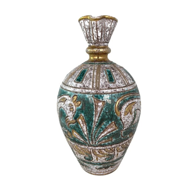 Mid-Century Italian Sgraffito Pottery Vase For Sale - Image 4 of 6