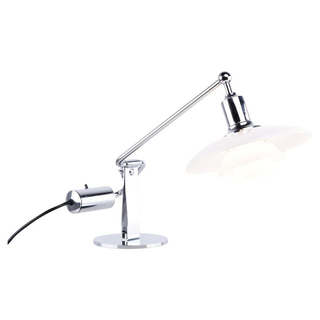 Table Lamp in White Opal Glass by Poul Henningsen for Louis Poulsen For Sale - Image 11 of 11