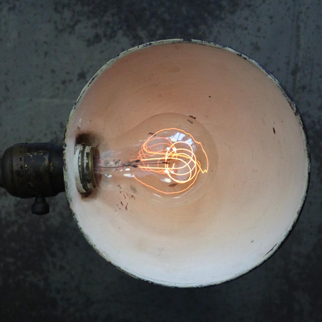 Industrial American Cast Iron Desk Light For Sale - Image 4 of 9