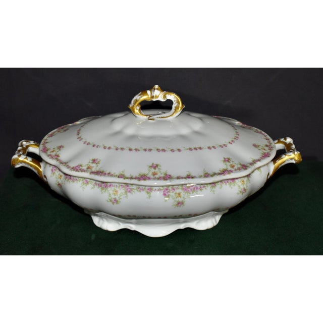 Antique: (1920's) Soup Tureen by WM Guerin Limoges. Made For Gimbel Brothers. The Origin is France. The Material is...