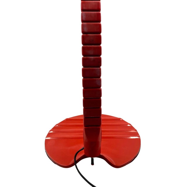 Red Elio Martinelli, Flex Calotta Mod. 660 Bright Red Table / Desk Lamp, Martinelli Luce Italy, 1972 For Sale - Image 8 of 12