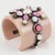 Emilio Pucci Italy Extra-Wide Pale Pink Resin Jeweled Cuff Bracelet For Sale - Image 9 of 11