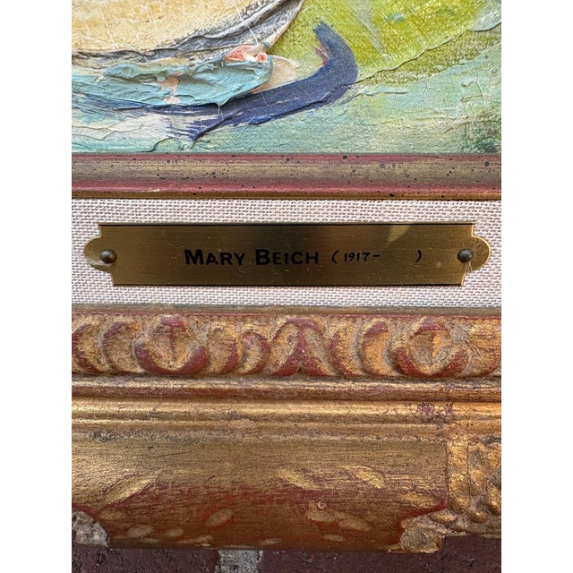 Impressionist Mid 20th Century Mary Beich Impasto Floral Still Life Oil Painting, Wally Findlay Galleries Provenance For Sale - Image 3 of 12
