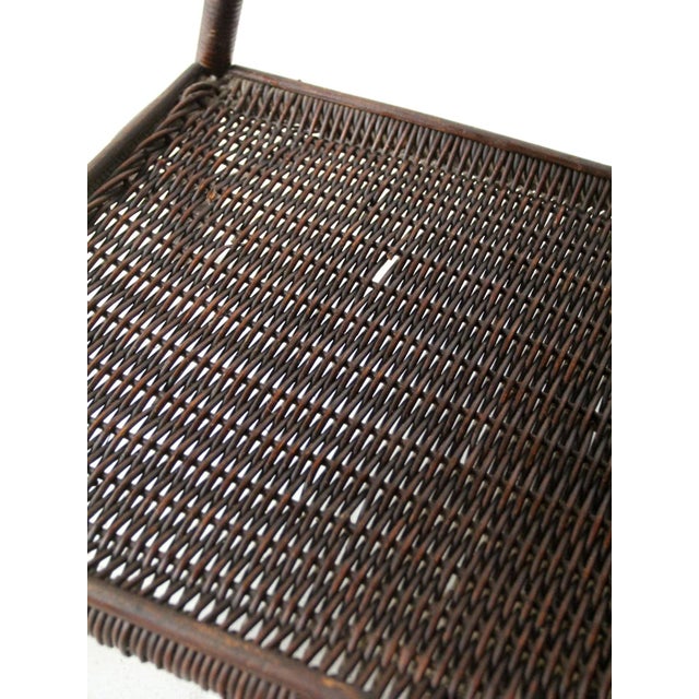 Early 1900s American Wicker Serving Cart For Sale - Image 17 of 18