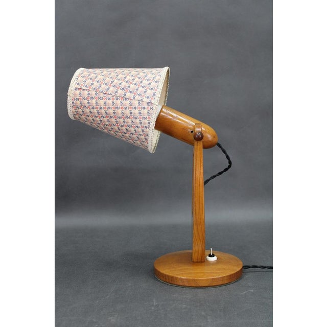 Mid-Century Adjustable Wooden Table Lamps, Former Czechoslovakia, 1970s, Set of 2 For Sale - Image 9 of 16