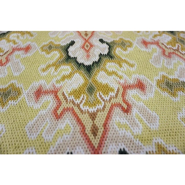 19th Century 1890s Antique Needlepoint French Allover European Design Flat Weave Rug For Sale - Image 5 of 12