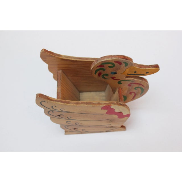 Folk Art Folk Art Duck Planter / Catchall For Sale - Image 3 of 10