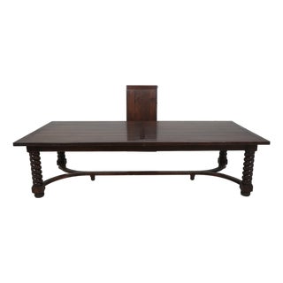 Guy Chaddock Attributed Large Farm Style Dining Room Table For Sale