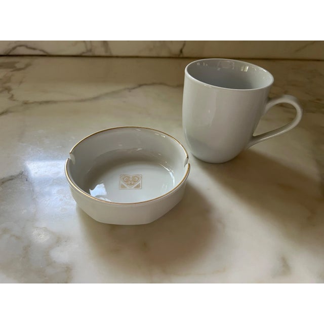 White 1960s Baravia, Germany Schonwald Porcelain Ashtray/Catchall With Center Heart Design For Sale - Image 8 of 9