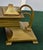 Antique Art Nouveau Bronze Dbl. Inkwell and Porcelain Inserts For Sale - Image 13 of 16