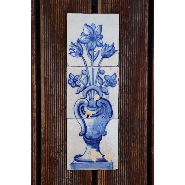 Circa: 18th Century. Country: Portugal. Material: Earthenware, Tin-glazed pottery. Item condition: One tile has been...