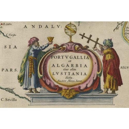 Antique Iberia Map, 1642 For Sale - Image 3 of 9