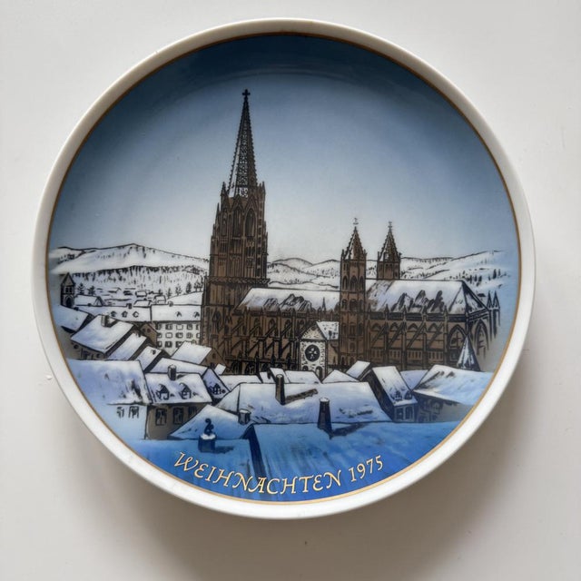 2st Christmas Plate Freiburg Münster by Helmut Drexler for Rosenthal, Germany, 1975 For Sale - Image 3 of 5